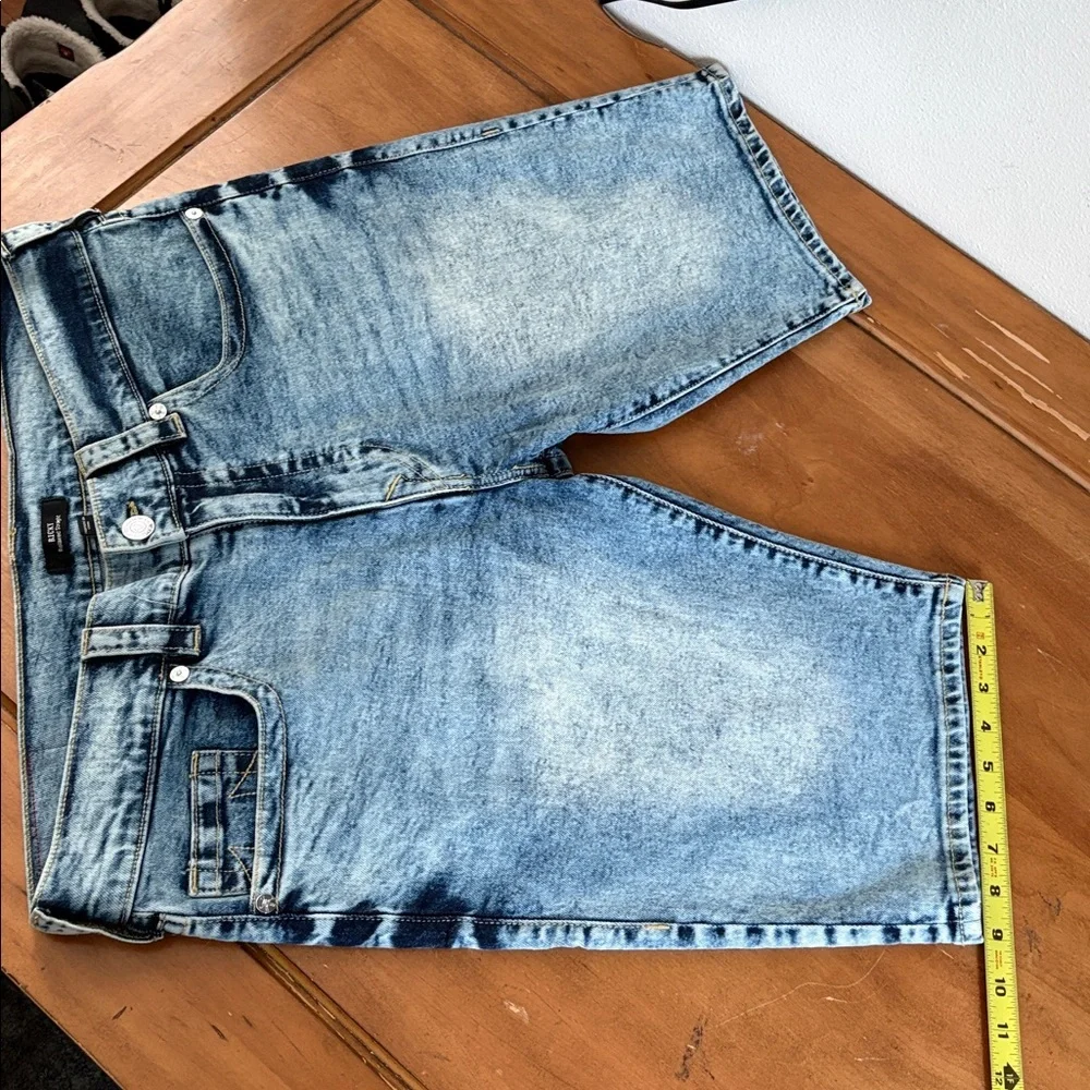 True Religion Ricky Relaxed Straight Men's Blue Denim Shorts Size 36
